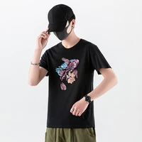 cinsy mens men t shirt 2021 solid oversized causal outfits of summer wear honeymoon style carp print t shirts for men