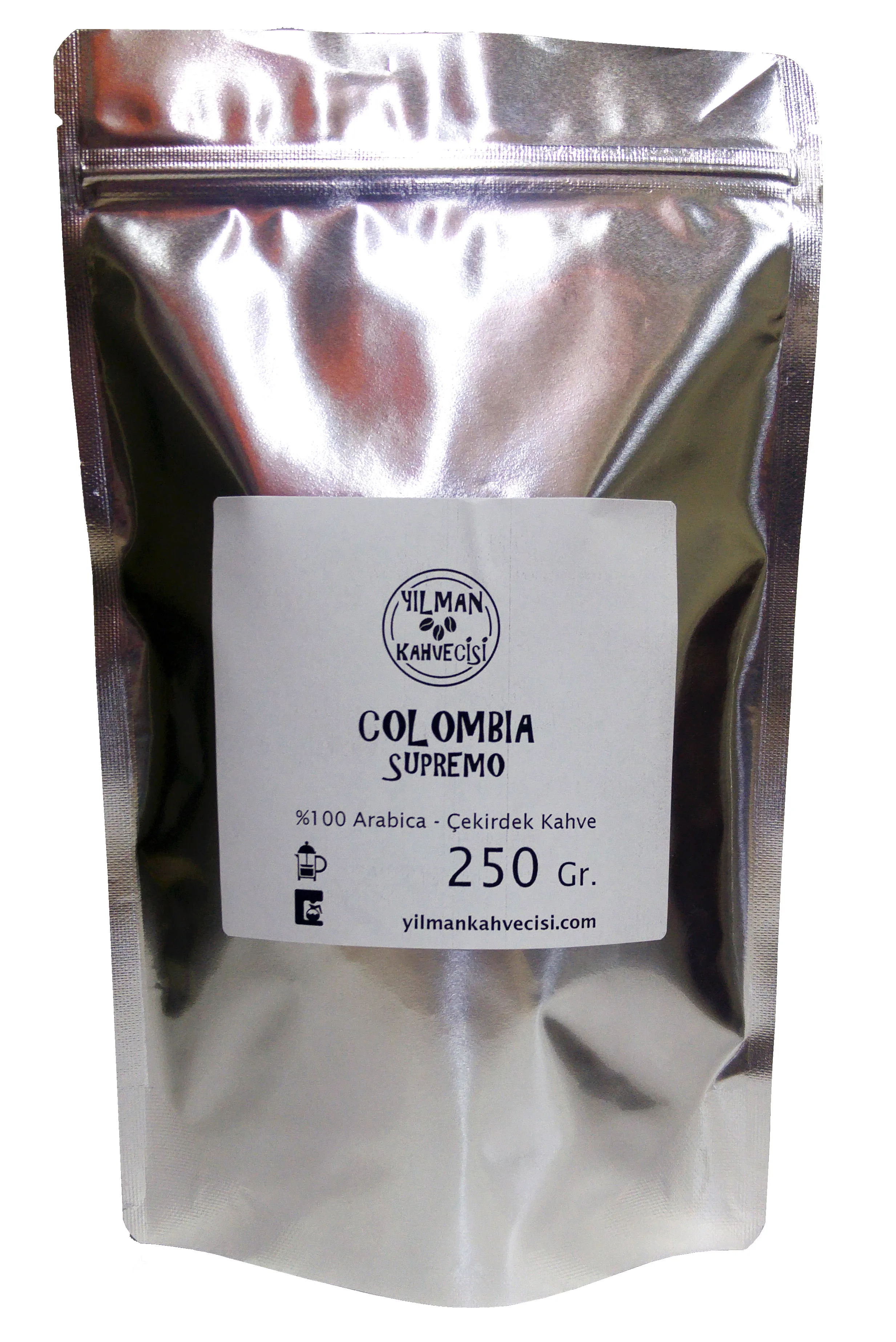 Кофейные зерна Yılman Kahvecisi % 100 Arabica Colombia Supremo свежежареные целые и зерно 250/500/г | Дом