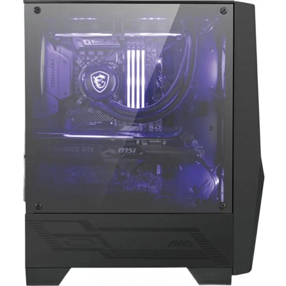 Чехол для игрового компьютера MSI Mag Forge 100 м закаленное стекло 2X Rgb Fan 1X 120 мм Atx PC
