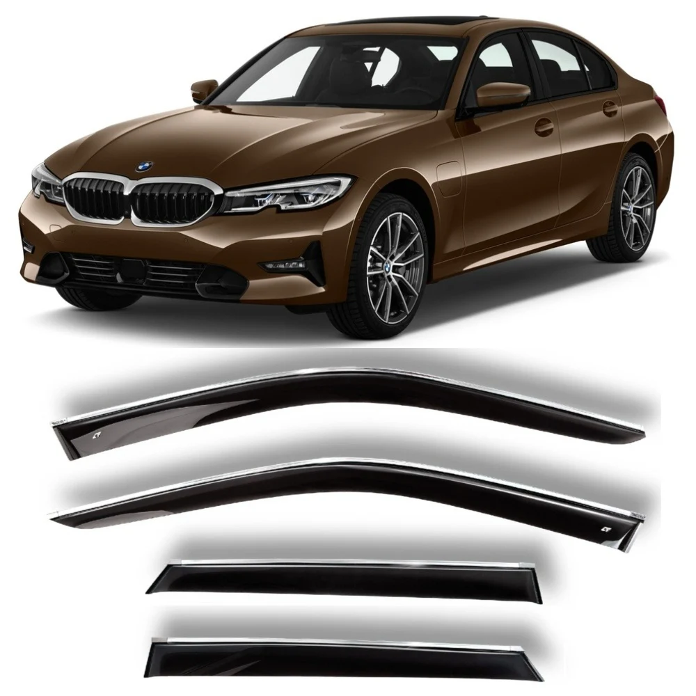 Дефлекторы окон хром полоска молдинг Cobra Tuning B25419CR на авто BMW 3 G20 VII Sd 2018- н.в.