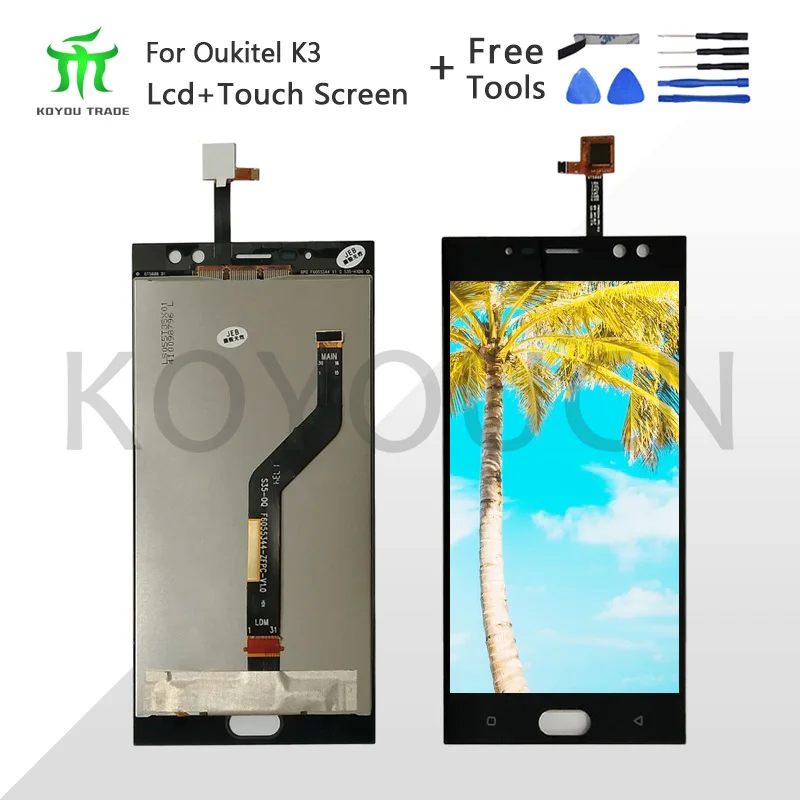Для Oukitel K3 ЖК дисплей + кодирующий преобразователь сенсорного экрана в сборе 100%