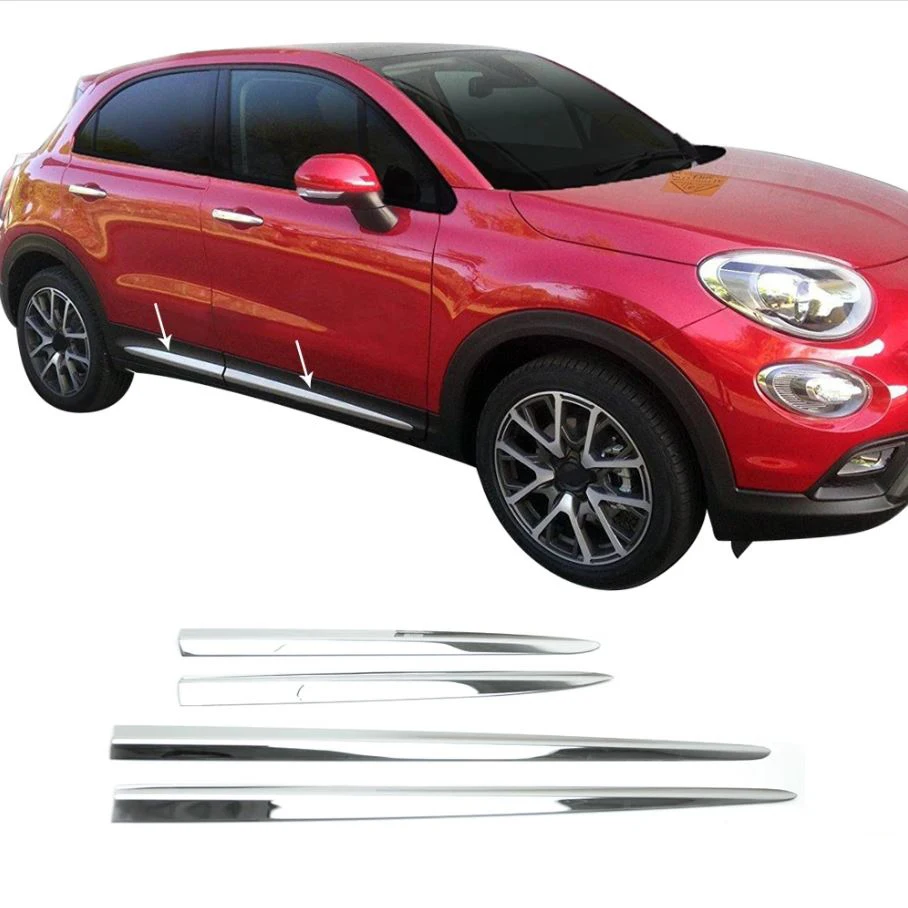 

Fiat 500X Chrome Side Door Streamer 4 Piece Stainless Steel (2015-)