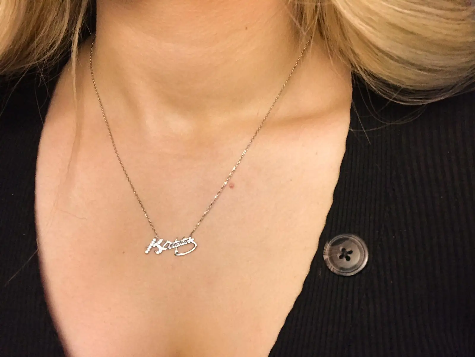 

Ожерелье Ataturk с надписью-трендовые ювелирные изделия, ожерелья для девочек, ожерелья для женщин, подарок для нее, специальный подарок для не...