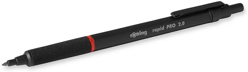 rOtring 1904260 Rapid PRO Mechanical Pencil, 2 mm, Matte Black