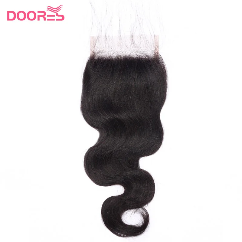 Doores Hair 100% человеческие волосы на шнурке 4*4 кружевные волнистые бразильские remy