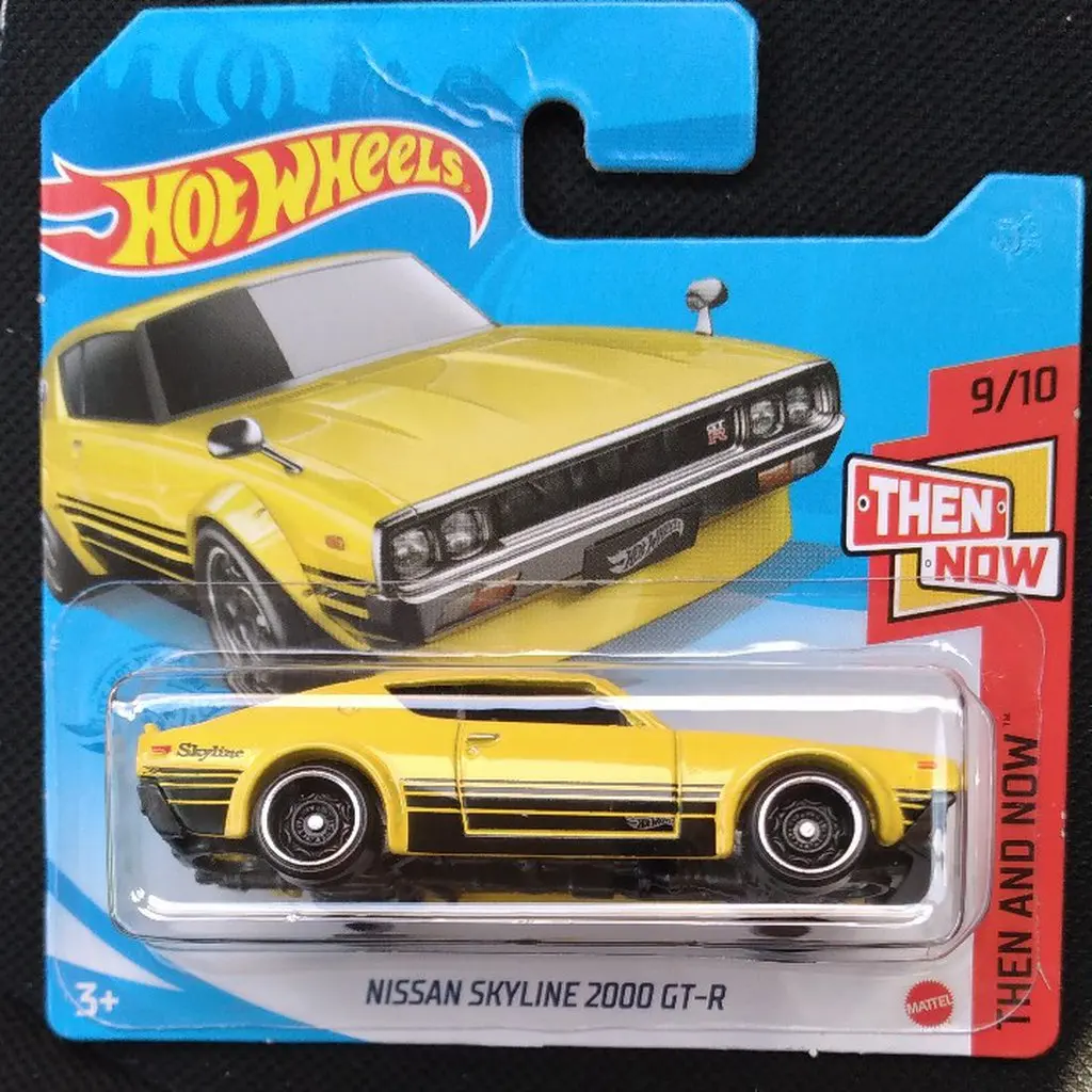 

Hot Wheels Then And Now Nissan Skyline 2000 GT-R Yellow
