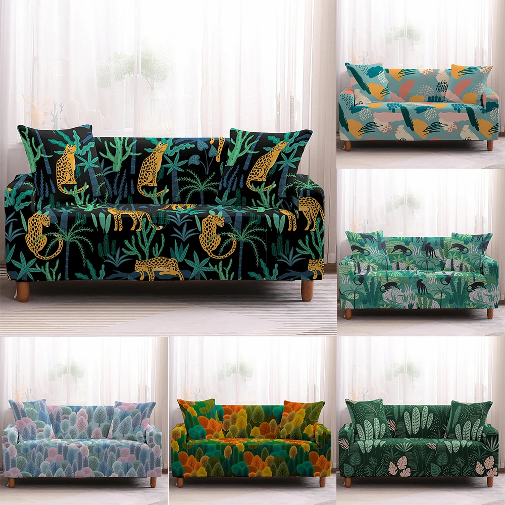 С героями мультфильма Диди Лист Эластичный для дивана крышка животный принт