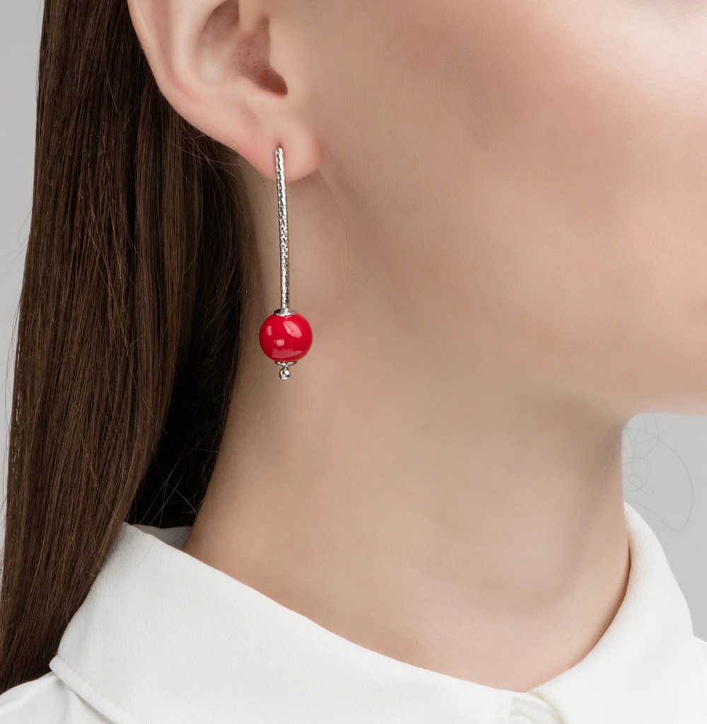 Серебряные серьги с жемчугом SUNLIGHT|Серьги-клипсы| |