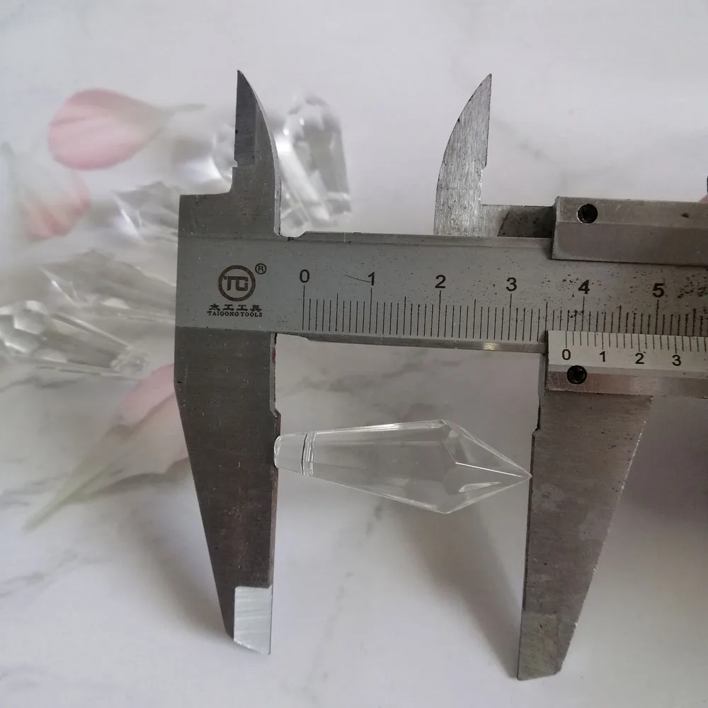 5 шт. 38 мм прозрачное стекло хрустальная Icicle Tine люстра лампа призмы остроконечная