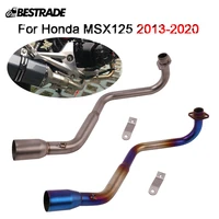 front pipe for honda msx125 2013 2020 motorcycle exhaust header mid connect link tube slip on 51mm mufflers stainless steel