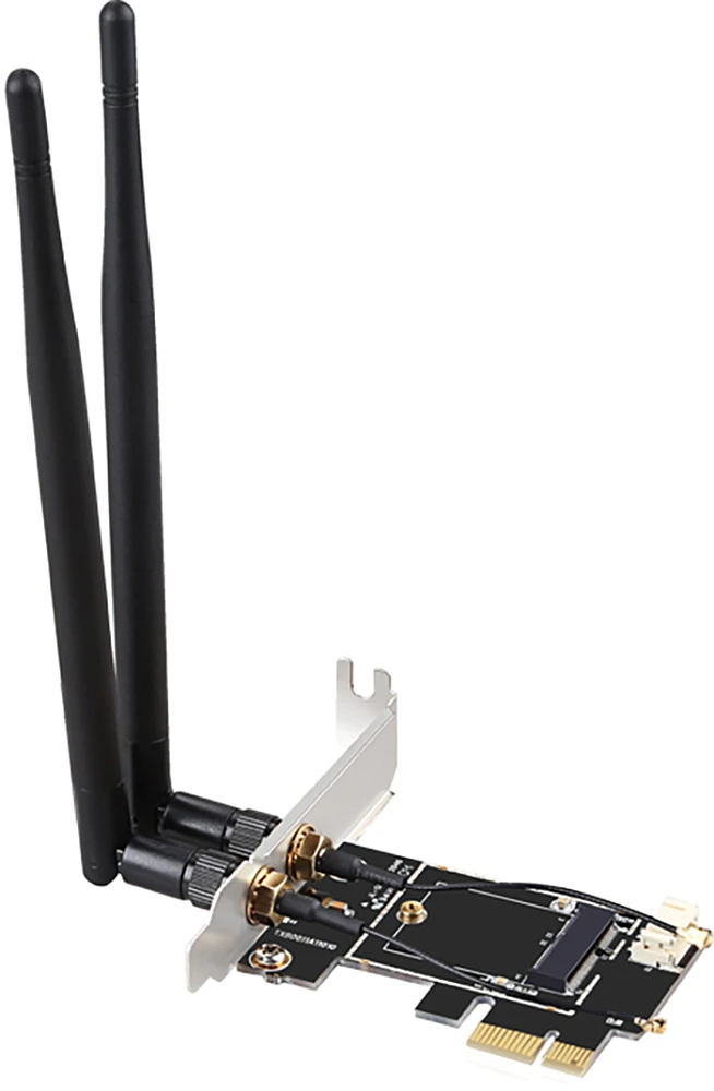 Адаптер-переходник PCI-E Wi-Fi GSMIN LP55 M.2 (Черный) | Компьютеры и офис