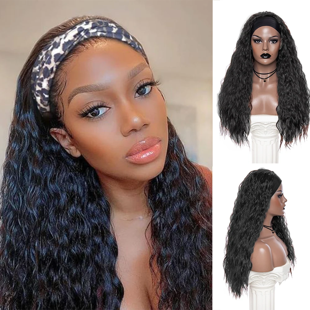 

Xqm3, длинные вьющиеся синтетические парики, натуральный внешний вид, для черных женщин, термостойкие волосы из волокна