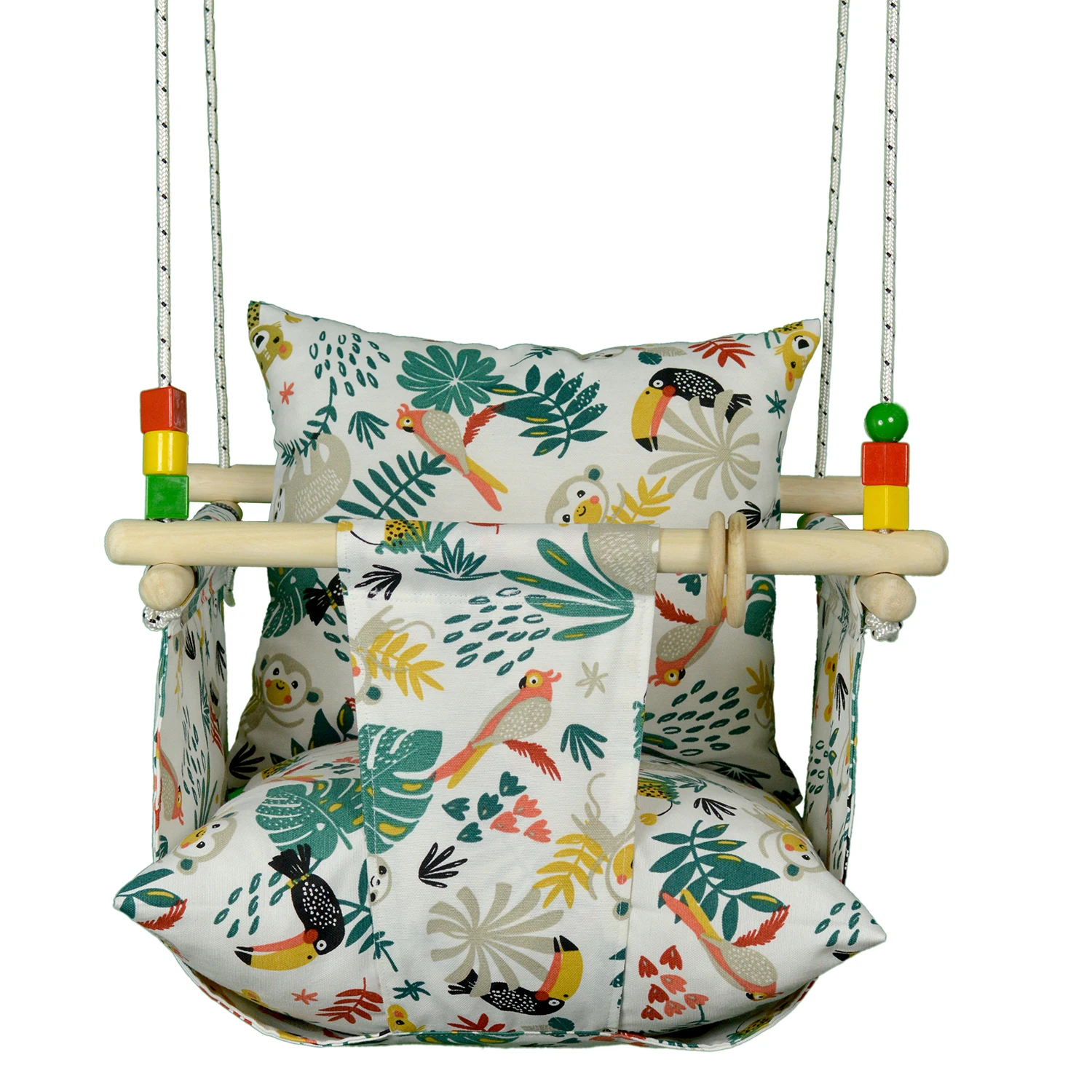 Качели для сна малышей для мальчиков и девочек, детского сада и дома, подвесная гамак из холста со деревянной подвеской, безопасная модель качалки для игрушек для дома и сада.
