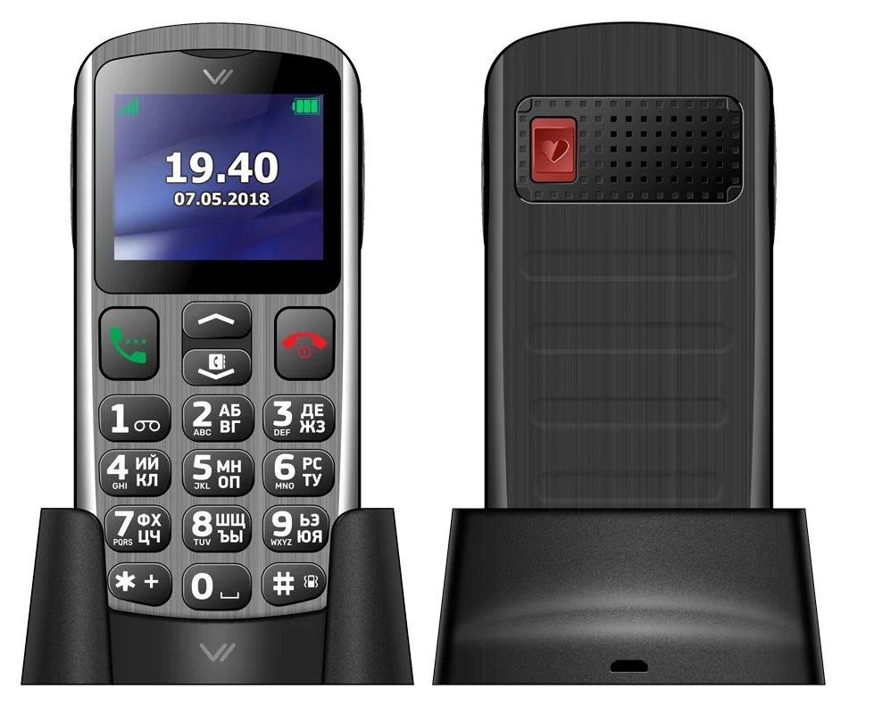 Мобильный телефон Vertex C317 Silver/Black | Мобильные телефоны и аксессуары