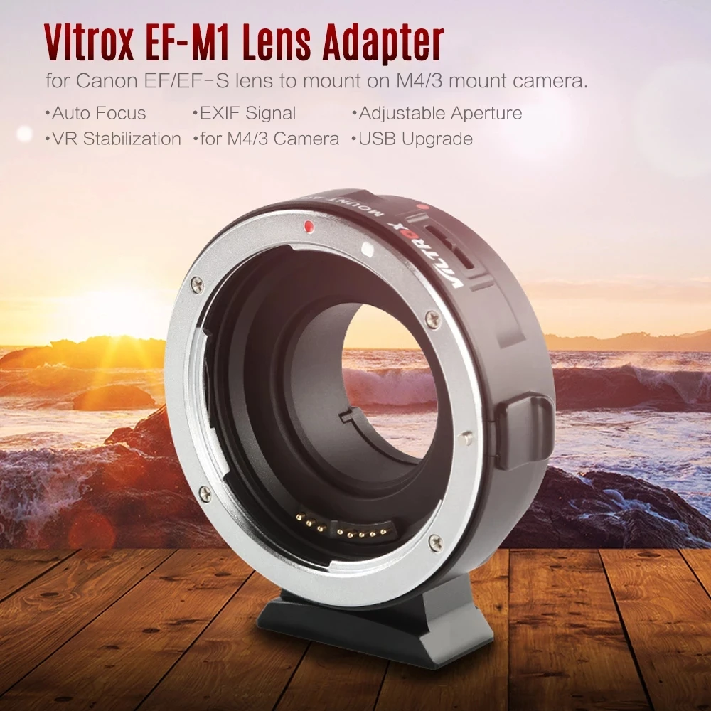 Viltrox EF-M1 Lens Adapter Ring Mount AF Auto Focus for Canon EF/EF-S to M4/3 Micro Four Thirds Camera GH5/4/3 Olympus | Электроника