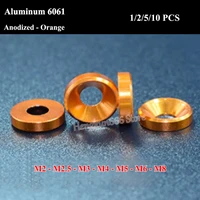 m2 m2 5 m3 m4 m5 m6 m8 aluminum alloy flat washer anodized orange aluminum 6061 countersunk head screw bolts washers gasket