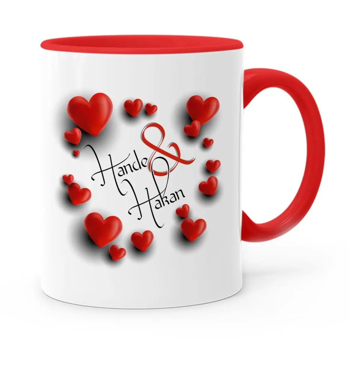 Персонализированные день Святого Валентина тематическая красная кружка чашка-21