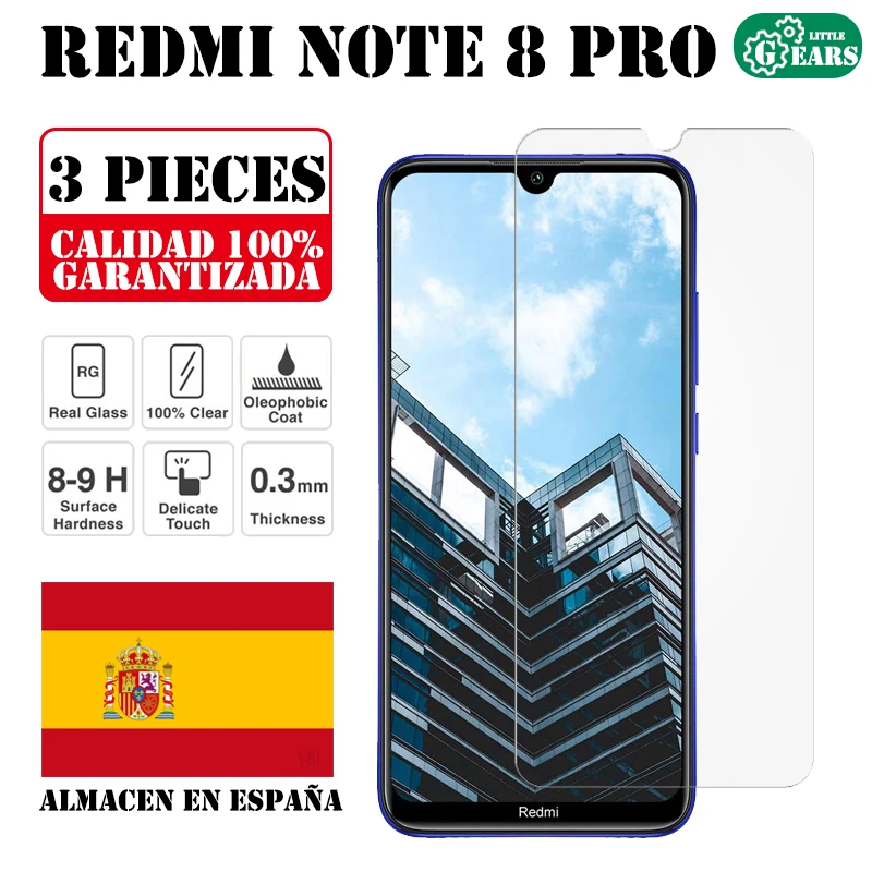 Комплект из 3 предметов для Xiaomi Redmi Note 8 Pro защита экрана закаленного стекла