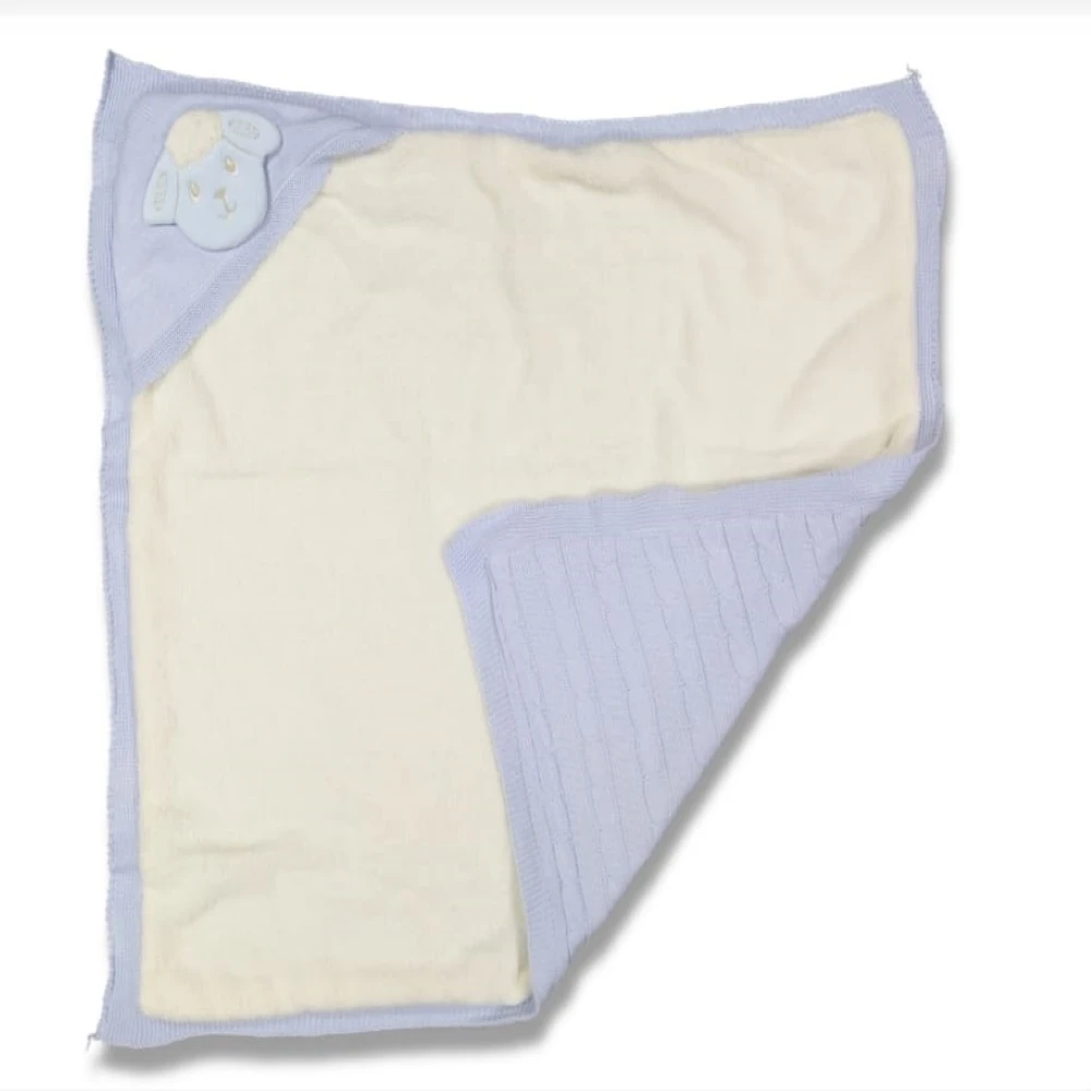 

Welsoft lamb Organic cotton knitted baby blanket