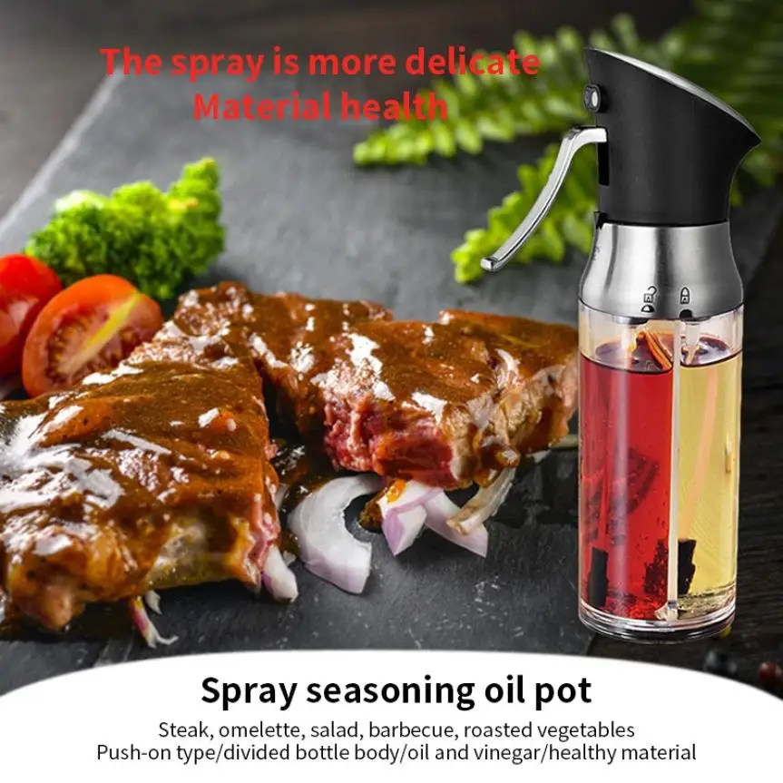 2-in-1 Stainless Steel Oil Sprayer Adjustable Vinegar Spray Bottle for Home Kitchen BBQ Cooking Tool Seasoning | Дом и сад