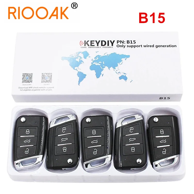 

1/2/3/5pcs Universal KEYDIY KD B15 Car Remote Control B Series for KD-X2 KD900 URG200 KD200 KD mini 3 Buttons for VW MQB style