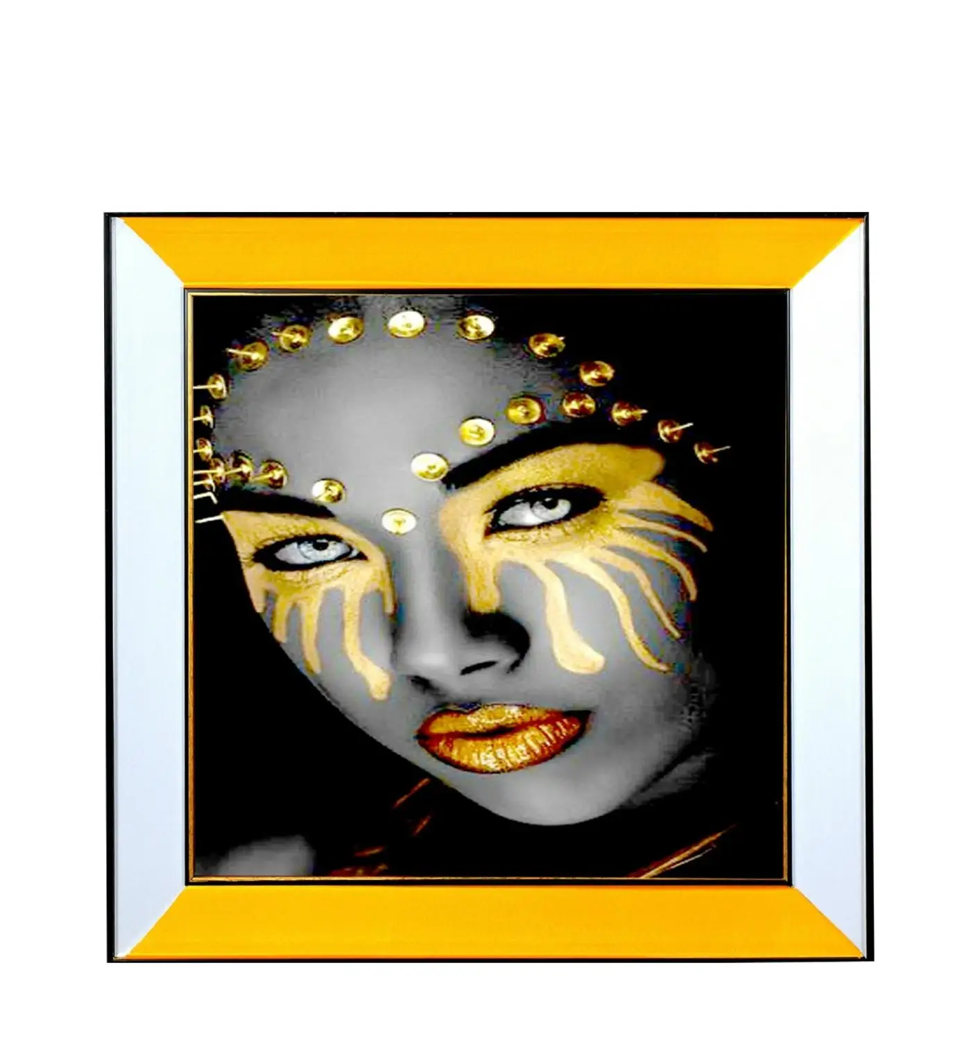 

Canvas Print Glass Acrylic Metallic Framed Crying Black