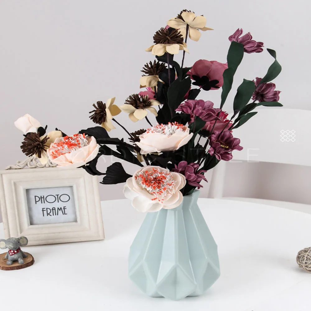 Пластиковая ваза для оригами скандинавский минимализм цветочный горшок