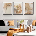 Настенный постер с абстрактным золотом, роскошная Картина на холсте с изображением бежевого мрамора, современные картины для гостиной, украшение для дома