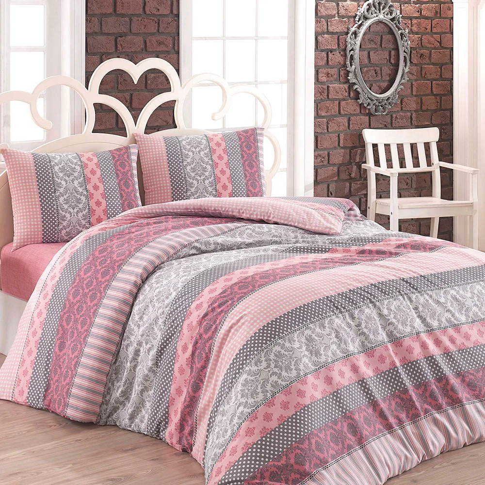 Комплект постельного белья Lady Moda | Роскошный комплект Beril Ranforce Twin/Full/Queen/King Size 3/4/5