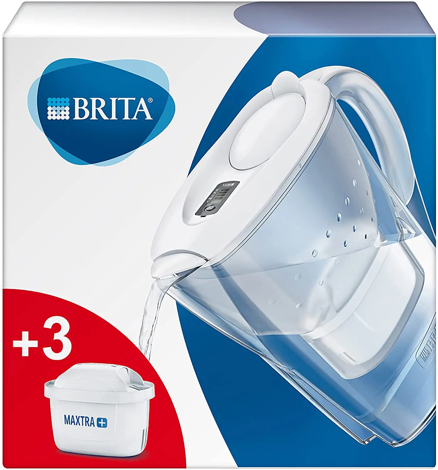 Кувшин для фильтра воды BRITA Marella XL л включает в себя 3 x MAXTRA + фильтрующие картриджи
