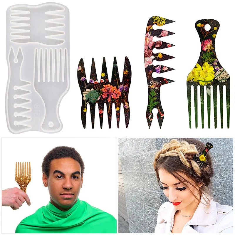 

Handmade Comb Resin Moulds Silicone Female Head Comb Mold Decor DIY Hand Craft Handmade Tools