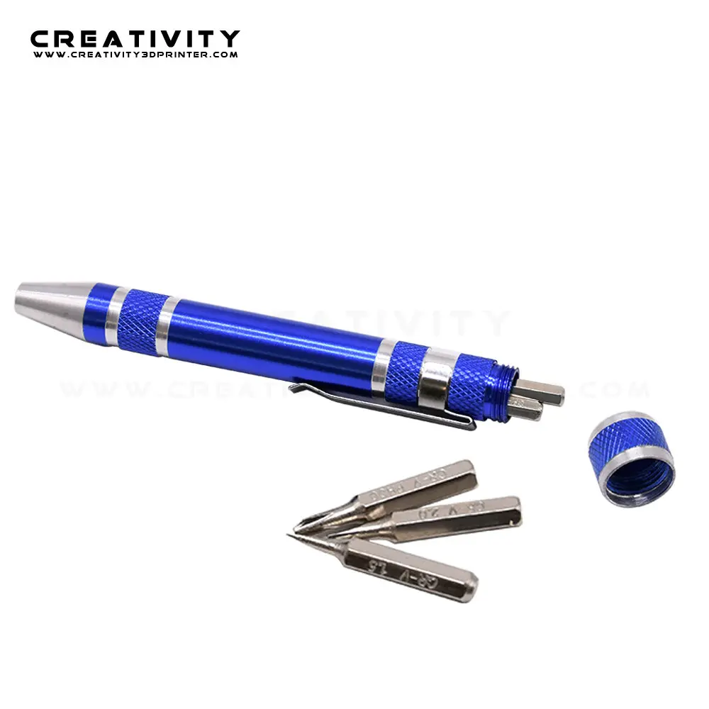 Многофункциональная алюминиевая прецизионная ручка 8 в 1 миниатюрная отвертка