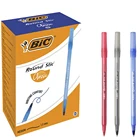 Шариковая ручка Bic, круглая, черная, синяя, красная, 60 шт.