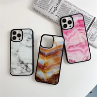 ins mystic stone marble case for iphone 11 12 13 pro max x xr xs 7 8plus shockproof protective bumper back cover