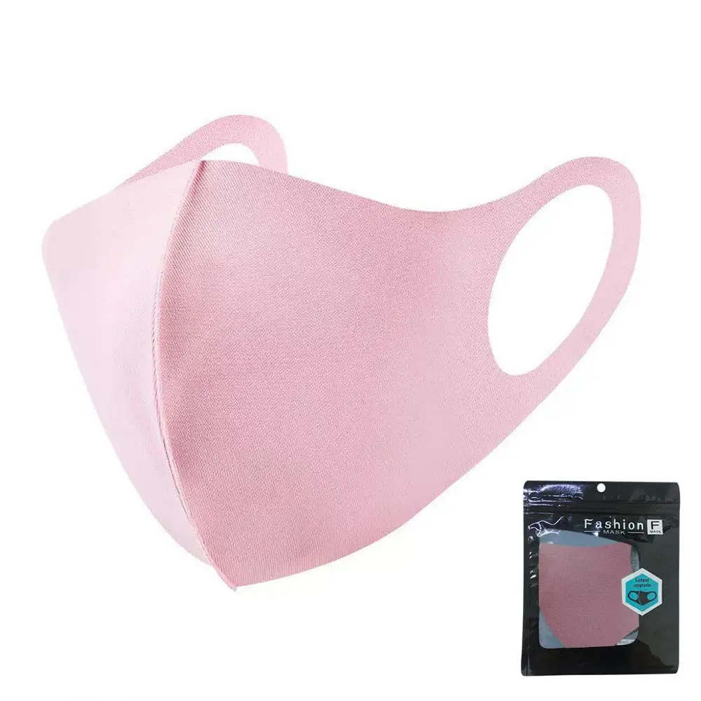 

Ice silk mask Anti-Dust Cotton Mouth Face Mask Anti-fog black stereo 3D mask Respirator Men Women Mascarillas Mascaras