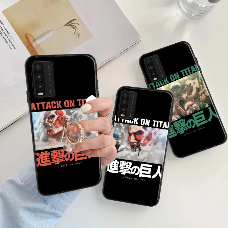 

Japan Cartoon Anime Attack on Titan Phone Case For Xiaomi Redmi 9 9i 9AT 9T 9A 9C Note 9 9 Pro 9T 9S 9 Pro 5G Funda Back Cover