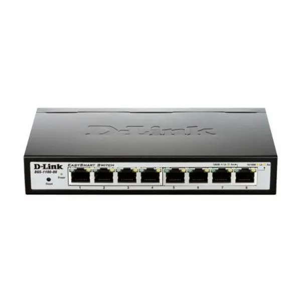 Настольный коммутатор D-Link EasySmart DGS-1100-08 8 каналов RJ45 16 бит/с 1 черный | Компьютеры и