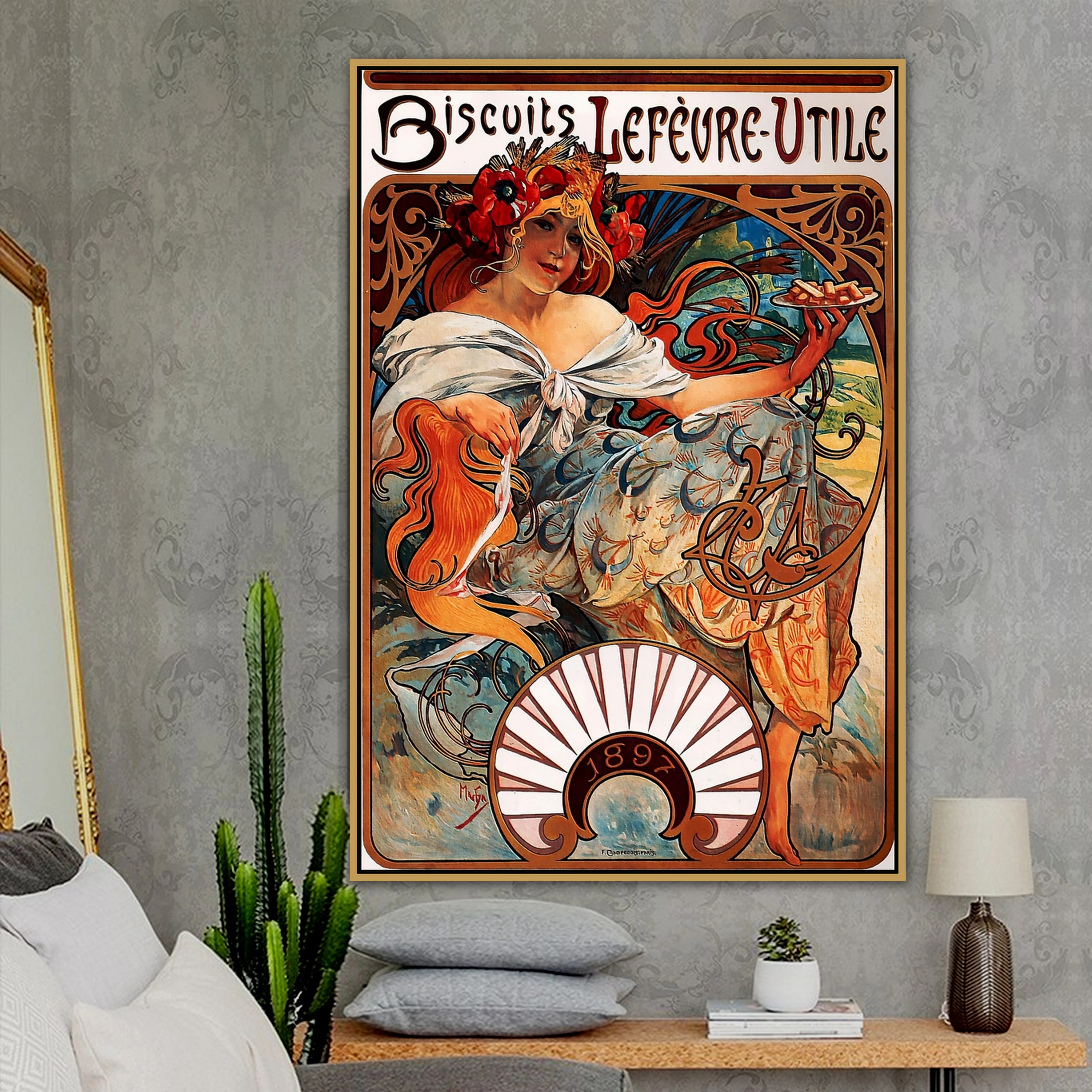 Печенье аналог Alphonse старого мастера ретро ВИНТАЖНЫЙ ПЛАКАТ настенная фотография