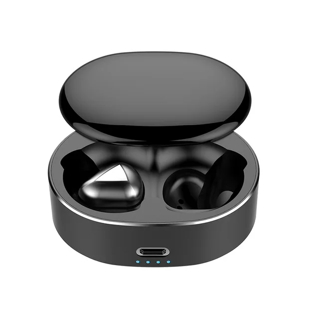 Черный 100 шт./лот T50 Беспроводная bluetooth-гарнитура V5.0 гарнитура в ухо Новая беспроводная мини-гарнитура в TWS - Цвет: Черный