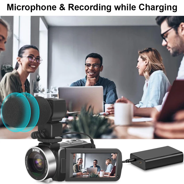 4K Ultra HD Video Camera Vlogging Video Camera for YouTube 3.0Inch 48MP 18X Digital Zoom Wifi Webcam Camcorder Live Streaming 5