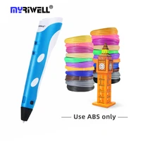 myriwell original 3d pens 3d printing pen 1 75mm abs filament creative gift rp 100a for design painting drawing