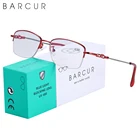 Очки для чтения BARCUR титановые женские, прогрессивные многофункциональные компьютерные очки с защитой от сисветильник, женские очки для чтения