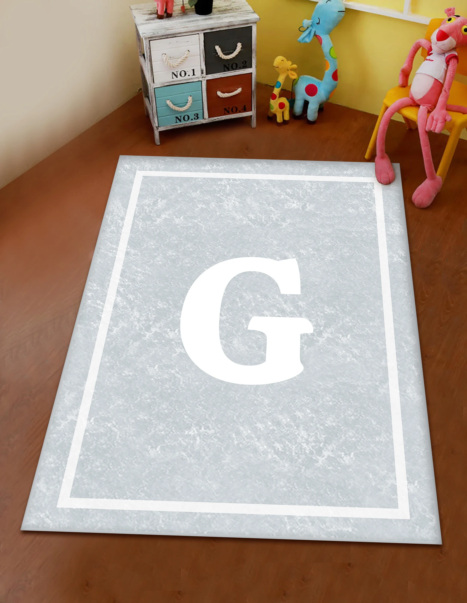 

Grey white G letter patterned modern carpet runner round carpet kitchen carpet free shipping soft tissue bedroom living room