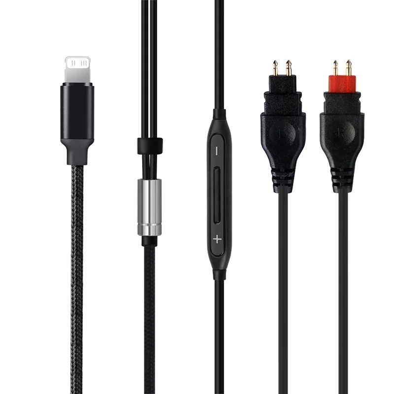 

NYLON Audio Cable with mic For Sennheiser HD650 HD58X HD6XX HD660S S2 HD265 HD414 HD525 HD535 HD545 HD565 HD580 HD600 FIT IPHONE