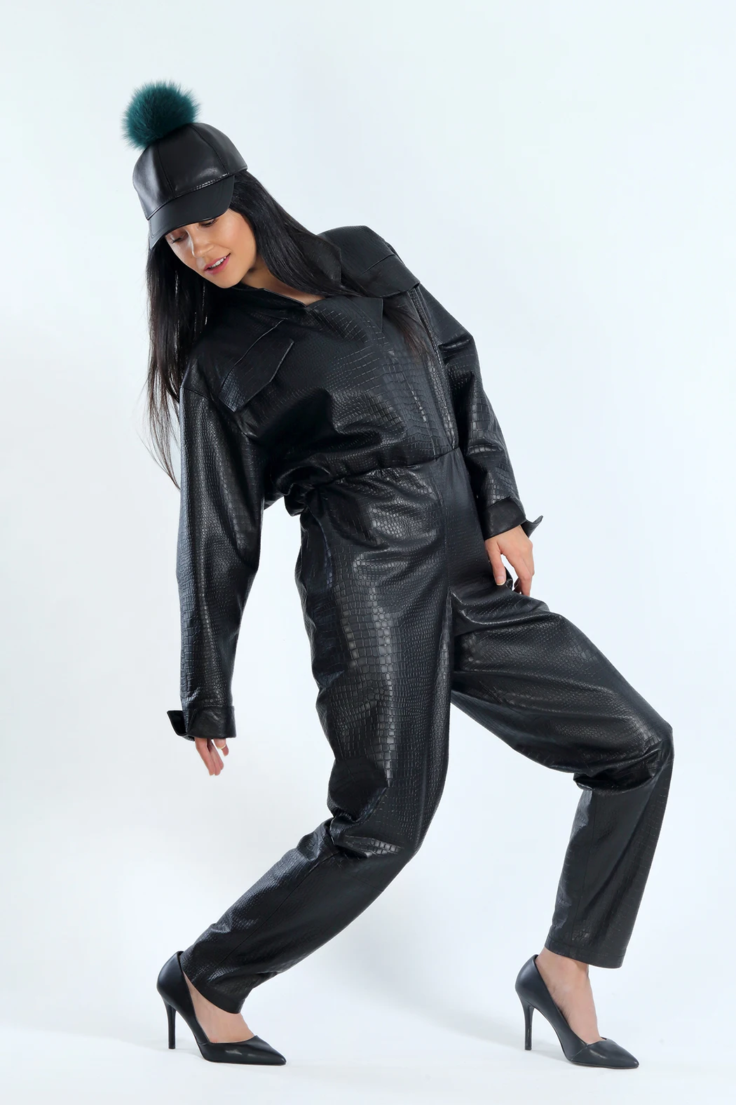 

9ThWave 2020 yeni lüks koyun derisi croco tulum hakiki deri türk malı kış sonbahar özel giysi birinci kalite tulum Tdlm-002