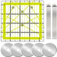 kaobuy 4 5in x 4 5in acrylic quilting ruler square ruler for double colored grid lines fabric ruler for quilting sewing craft