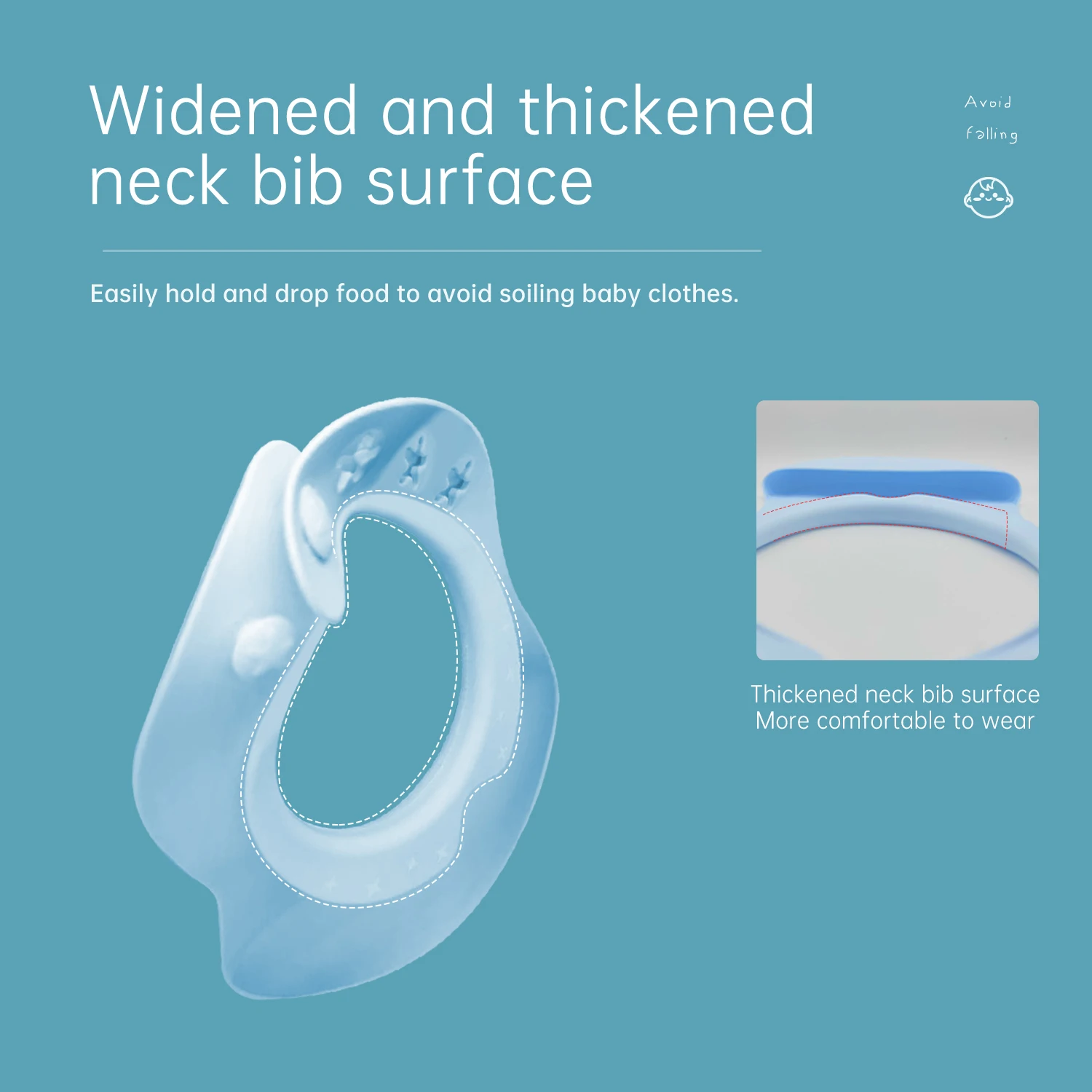 

Yunyin Food Grade Baby Silicone Bib Soft Adjustable Waterproof Bibs Baby Eating bibs Rice Pocket Breathable