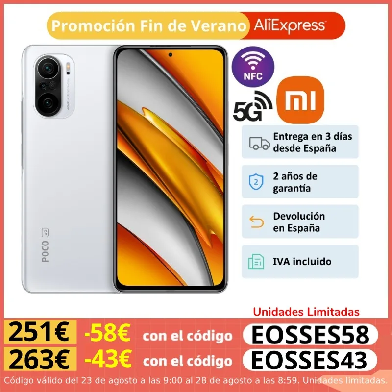 POCO F3 5G (128 ГБ 6 Гб RAM / 256 8 Qualcomm®Snapdragon™870 Android Nuevo мовиль) [глобальная версия