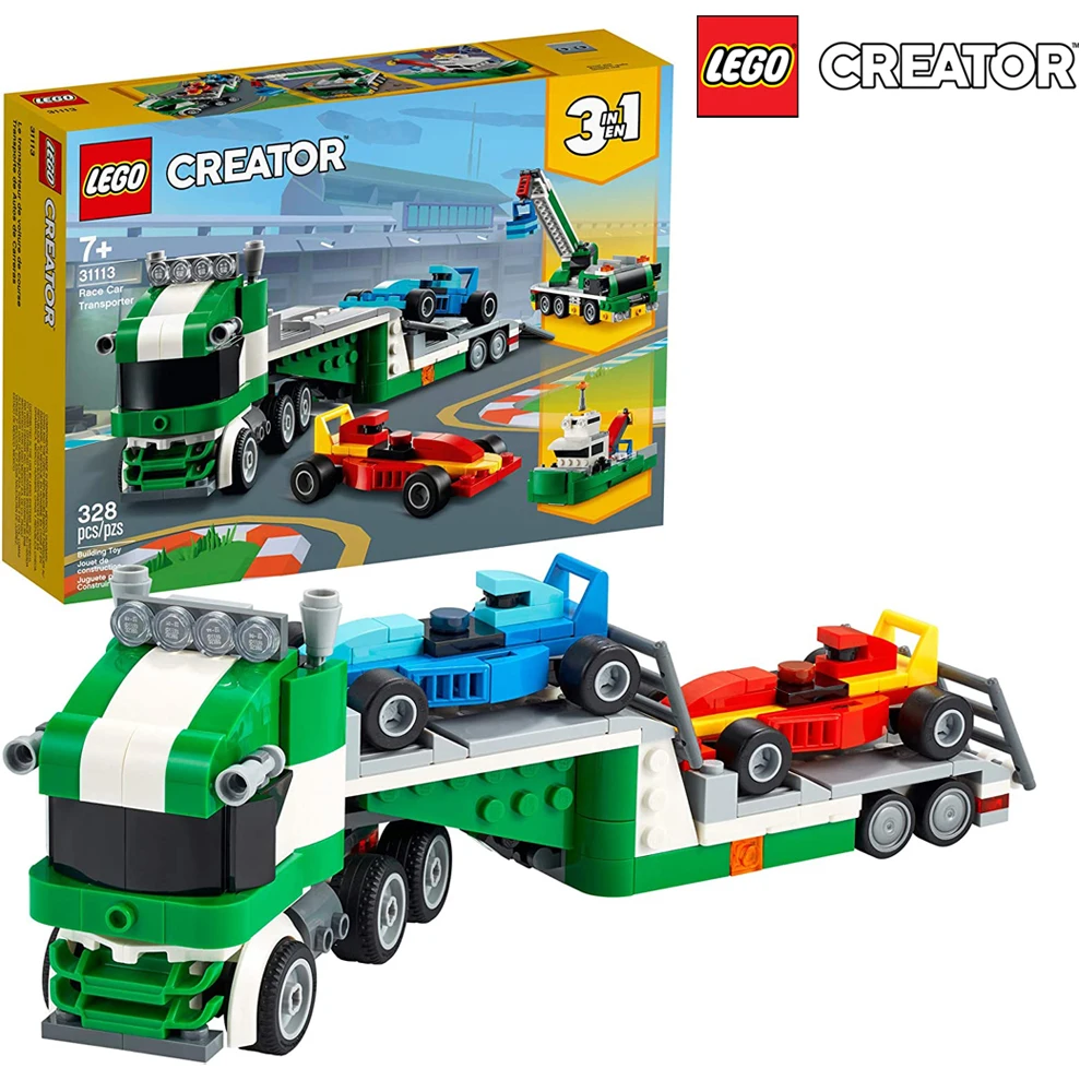 

LEGO Creator 3 In 1 Race Car Transporter 31113 Building Kit Fun Toys And Creative Building Original Toy For Children gift Kids