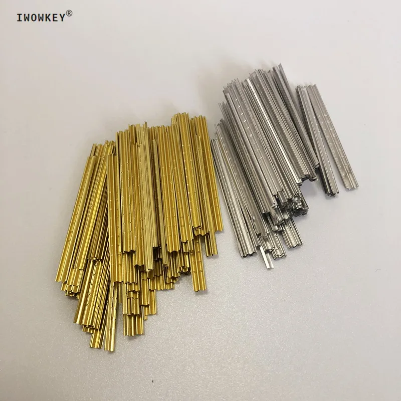 

100pcs/lot Locksmith Tool Finished tin foil strip 2 types Double Row Curve Gold and Silver Tin Foil Key Consumable